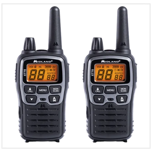 Radios Walkie Talkie Midland XT70 12kms 24 Canales Par